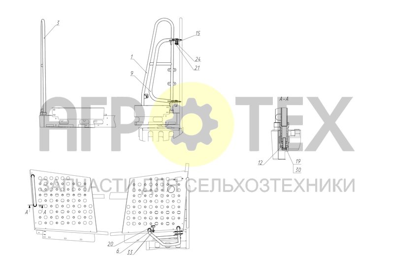 Чертеж Установка ограждений (S300.07.01.400-01)